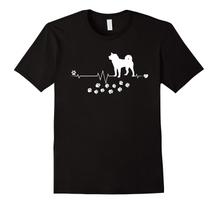 Shiba Inu Dog Heartbeat Gift Dogs Breed Men T Shirt New T-Shirt  Hot Sell Summer Short Sleeve Tops Tee TShirt  Streetwear S įvairiaspalvis