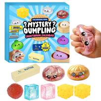 Mystery Dumpling Countdown Calendar 8 Piece Set with 3D Squeeze Toys and Blind Box Advent Calendar for Kids and Adults One Size