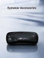 Chanel juodas dygsniuotas odinis akinių dėklas juoda