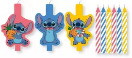 Disney Lilo ir Stitch angelo gimtadienio žvakė, 9 dalių žvakių rinkinys