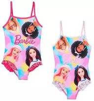 Barbie batikos imitacijos vaikiškas maudymosi kostiumėlis, 4-10 metų