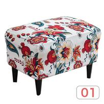 Nordic Style Ottoman Covers Spandex Rectangle Stool Cover All-inclusive Footstool Covers Furniture Protector Sofa Footrest Cover