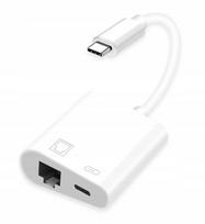 Adapter Usb-C Lan Ethernet Przejściówka Rj45 Pd Macbook Charge Zasilanie
