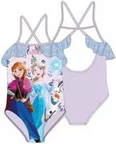 „Disney“ „Frozen Sisters“ šviesiai violetinis vaikiškas maudymosi kostiumėlis, 7–8 metų amžiaus / 122–128 cm
