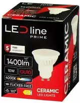 Led Line Prime Lemputė LED GU10 230V 10W 1400lm 120° neutraliai balta 4000K, keramikinė