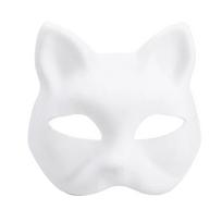 Plastikinė tuščia balta kaukė Helovinas Cosplay Katė Lapė Pasidaryk pats Dažoma pusės veido kaukė Gyvūno kostiumas Šventės Dekoracija Amatų Rekvizitas white