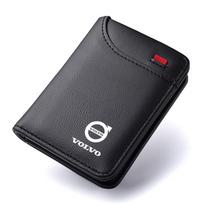 Car Emblem Soft Wallet Leather Mini Credit Card Purse Portable Small Wallet For Volvo XC60 V50 XC90 V40 XC40 V60 EX30 T6 V90 S60 juoda