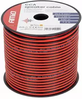 Dvejų gyslų CCA kabelis, 2x1.5mm² 100m 7.5A AMIO-04459