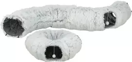 Trixie Harvey, tunel, katei, pliušinis, pilka, 25 x 160 cm