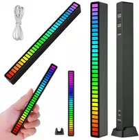 Pakabinamas šviestuvas USB LED Neon Juosta RGB su Garsų Reakcija, Akumuliatorinė
