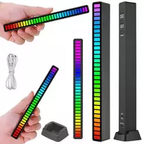 Pakabinamas šviestuvas RGB LED Juostos su Garsiniu Atsaku - 18 Modo Multicolor