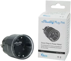Shelly Plug PM Gen3 išmanusis 16A kištukas, juodas
