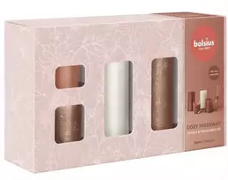 Bolsius Dovaninis rinkinys, žvakės ir namų kvapas COZY