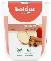 Bolsius „True Scents“ kvapioji žvakė 80x73mm, obuolių ir cinamono skonio