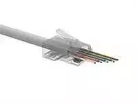 Solarix Universal EASY jungtis RJ45 CAT5E UTP 8p8c laidui ir veidui / 100 vnt SXRJ45-5E-UTP-EASY