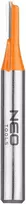 Vieno griovelio galinis freza, TCT, 3,96 x 11 mm, 6 mm kotas