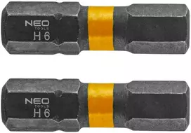 Bity HEX6 x 25 mm smūginiai antgaliai, 2 vnt.