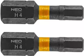 Bity HEX4 x 25 mm smūginiai antgaliai, 2 vnt.