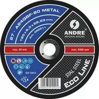 ANDRE ŠLIFAVIMO DISKAS METALUI 180 x 6,0mm METAL ECO LINE A24QBF