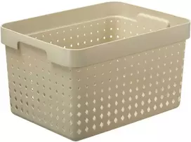 Plastikinė dėžė Seoul L NHG 20.9x26.8x35.7cm švies.smėlio sp.