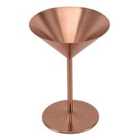 Fine Polish Stainless Steel Martini Glass Long Stem Rustproof Reusable Wine Glass Rose Gold 304 Stainless Steel raudona