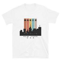 Magic Dix Hills NY Skyline Everyday Travel T-Shirt L