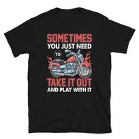 Burning Chopper Motorcycle Rider T-Shirt 4XL