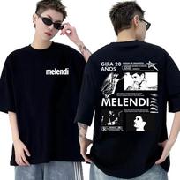 Rapper Melendi Gira 20 Anos Album 2026 Merch T Shirts Men Retro Fashion Cotton Short Sleeve T-shirt Hip Hop Gothic Clothing Tees S įvairiaspalvis