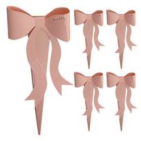 5Pcs Flower Box Bowknot Design Exquisite Outlook 5 Colors Rose Flower Bouquet Paperboard for Wedding rožinė