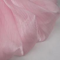 Elegant Water Ripple Organza Fabric DIY Bright Crepe Gauze Tulle 1m Wrinkled Fabric Wedding Decorative L rožinė