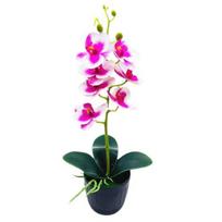 1 rinkinys dirbtinių orchidėjų gėlių vazonas natūraliai atrodantis plastikas vitrinos lentyna imituotas vazoninis augalas namų dekoras