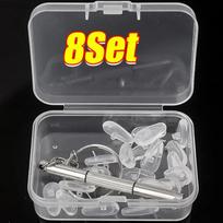 4-20set Eyeglasses Nose Pads with Screwdriver Soft Silicone Air Chamber Glasses Anti-slip Nose Pad Screw Replacement Repair Tool