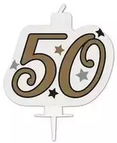 Su gimtadieniu Mile Su gimtadieniu Auksinė torto žvakė, skaičiaus žvakė 50