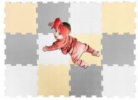 Mata Piankowa Puzzle Piankowe Duża Dzieci Duża Gruba Kontrastowa 12W1