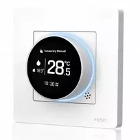 Moes Išmanus, sieninis termostatas dujų/vandens katilui valdyti, su ratuku, baltas, ZigBee, TUYA
