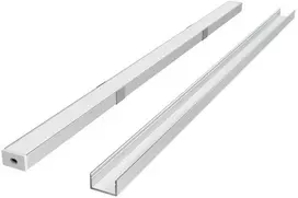 Value Led Line Prime LED profilio komplektas, 2m, paviršinis, anoduotas, su baltu dangteliu, laikikliais ir aklėmis
