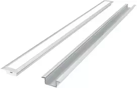 V-tac Led Line Prime LED profilio komplektas, 2m, įleidžiamas, anoduotas, su baltu dangteliu ir aklėmis