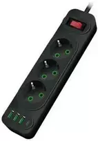 Riff Transcend F23U 2m extension cord with 3 Sockets + 3 USB + 1 USB-C