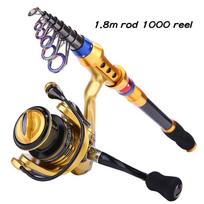 „Sougayilang“ 1,8–3,6 M teleskopinio anglies stiebo ir 13+1BB spiningo ričių rinkiniai 1.8m rod 1000 reel