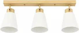 Lubinis šviestuvas Aosom Lubų šviestuvas LED 40W 55x13x20 cm Natūrali mediena, Stiklas