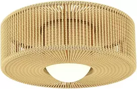 Lubinis šviestuvas Aosom Lubų šviestuvas 30x16 cm rudas juodas, kanapinės virvės gaubtas