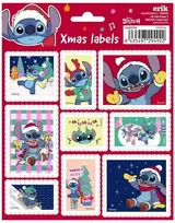 „Disney Stitch“ – 18 lipnių kalėdinių lipdukų rinkinys