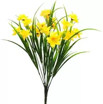 Dirbtinė geltonų narcizų puokštė, 45 cm