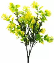 Dirbtinė geltonos spalvos gėlės puokštė, 50 cm
