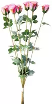 Dirbtinė rožių puokštė, 70 cm - Violetinė