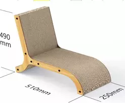 Ergonomiška kačių draskyklė–gultas su mediniu rėmu