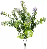 Dirbtinė buksmedžio puokštė, 38 cm - Rožinė