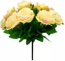 Dirbtinė rožių puokštė, 31 cm - Oranžinė