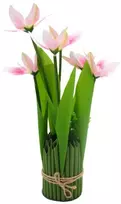 Dirbtinė orchidėjų puokštė, 30 cm - Balta
