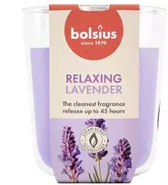 Žvakė, aromatinė Bolsius Relaxing Lavender, 45 h, Violetinė